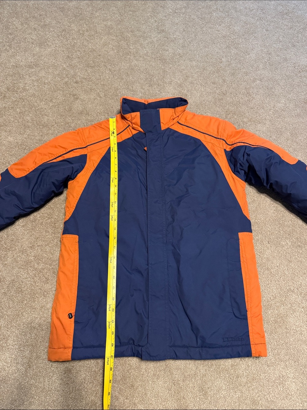 L.L. Bean Boys Navy and Orange Ski Jacket